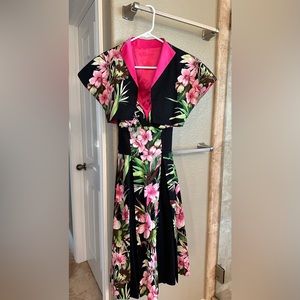 Pinup couture  floral tiki dress
